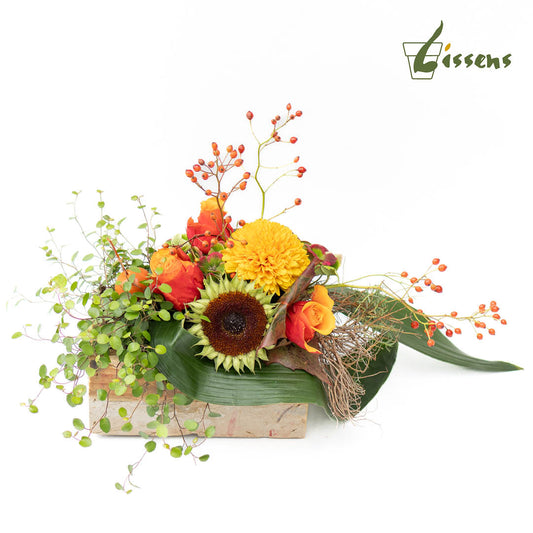 Bloemstuk 11 Oranje hout