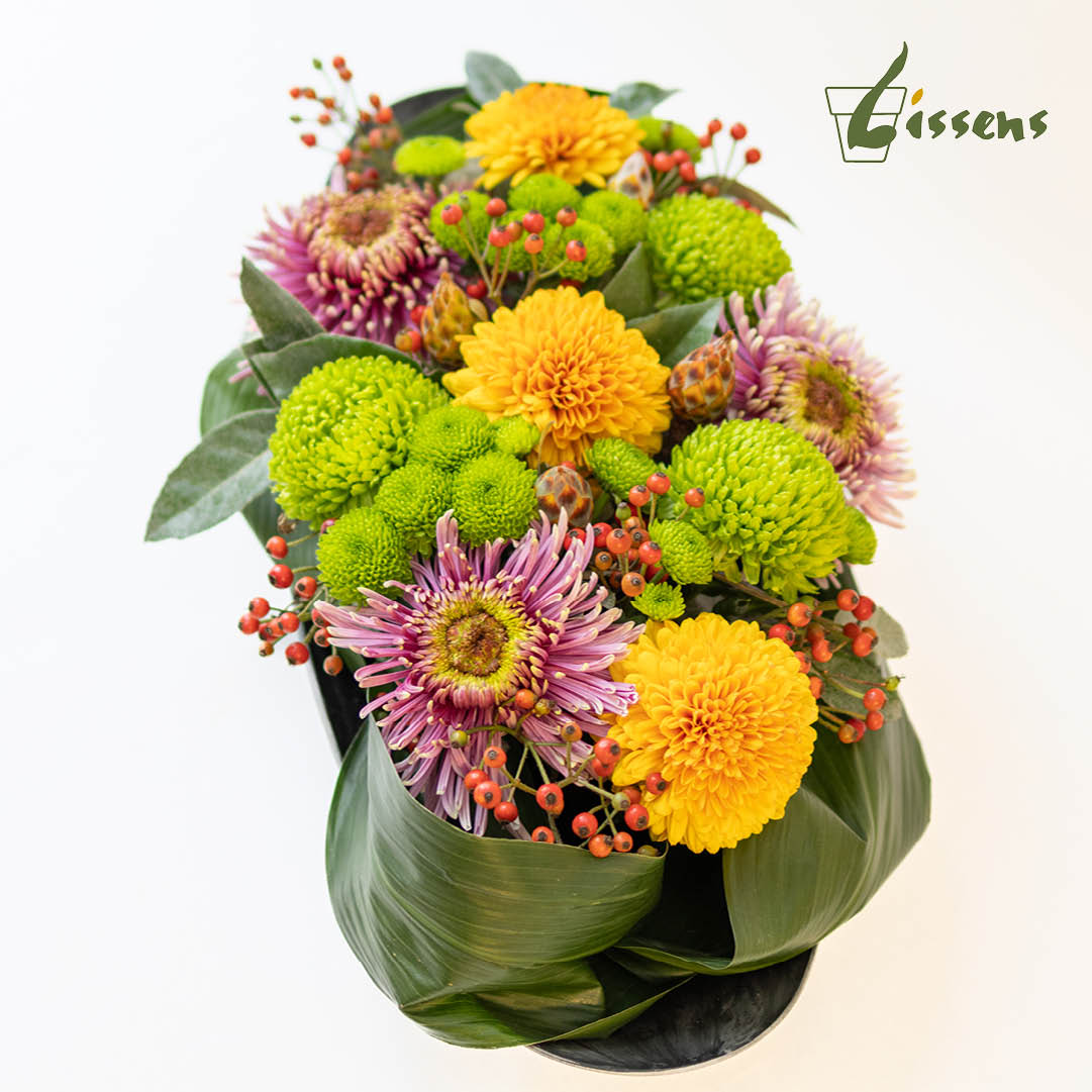 Bloemstuk 15 Chrysantenboot